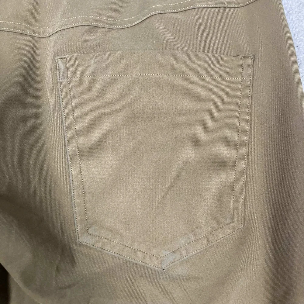 Lululemon Commission Pants Mens 34x30 Brown Classic Fit Chino Stretch Golf